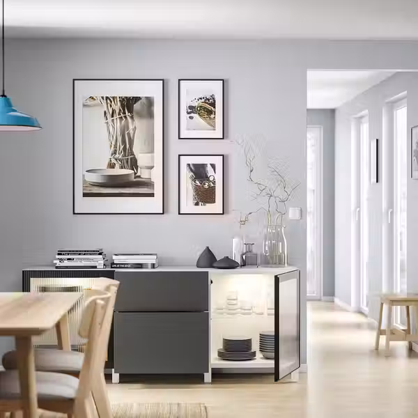 BESTÅ Комбинация для хранения с ящиками - схема-чертеж с размерами