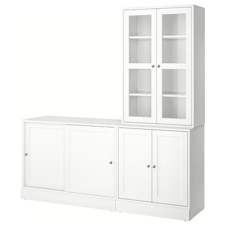 HAVSTA Комбинация для хран с раздв дверц - белый 202x47x212 см