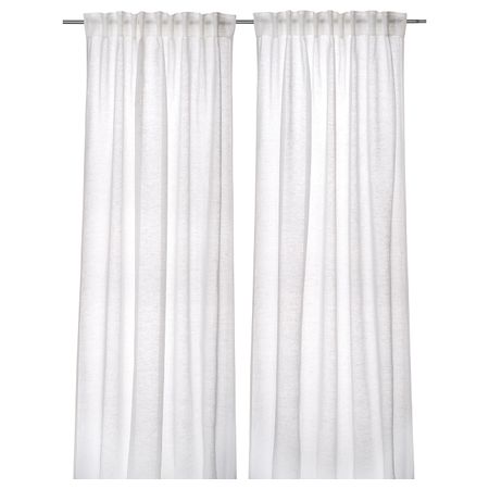 Гардины, 2 шт., белый 145x300 см IKEA LENAKARIN ЛЕНАКАРИН 204.938.31