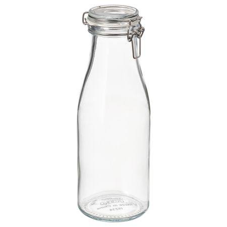 Банка с крышкой, в форме бутылки, прозрачное стекло, 1.4 л IKEA KORKEN КОРКЕН 505.413.74