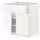 METOD / MAXIMERA Напольный шкаф с ящиком/2дверцами - белый/Vallstena белый 80x60 см