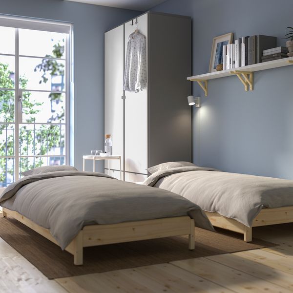 Штабелируемые кровати с 2 матрасами, 80x200 см, сосна, Åsvang жесткий IKEA UTÅKER УТОКЕР 094.281.30 - фото 3