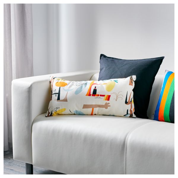 Подушка ОНСКЕДРОМ, белый, разноцветный (30x60 см) - схема-чертеж с размерами