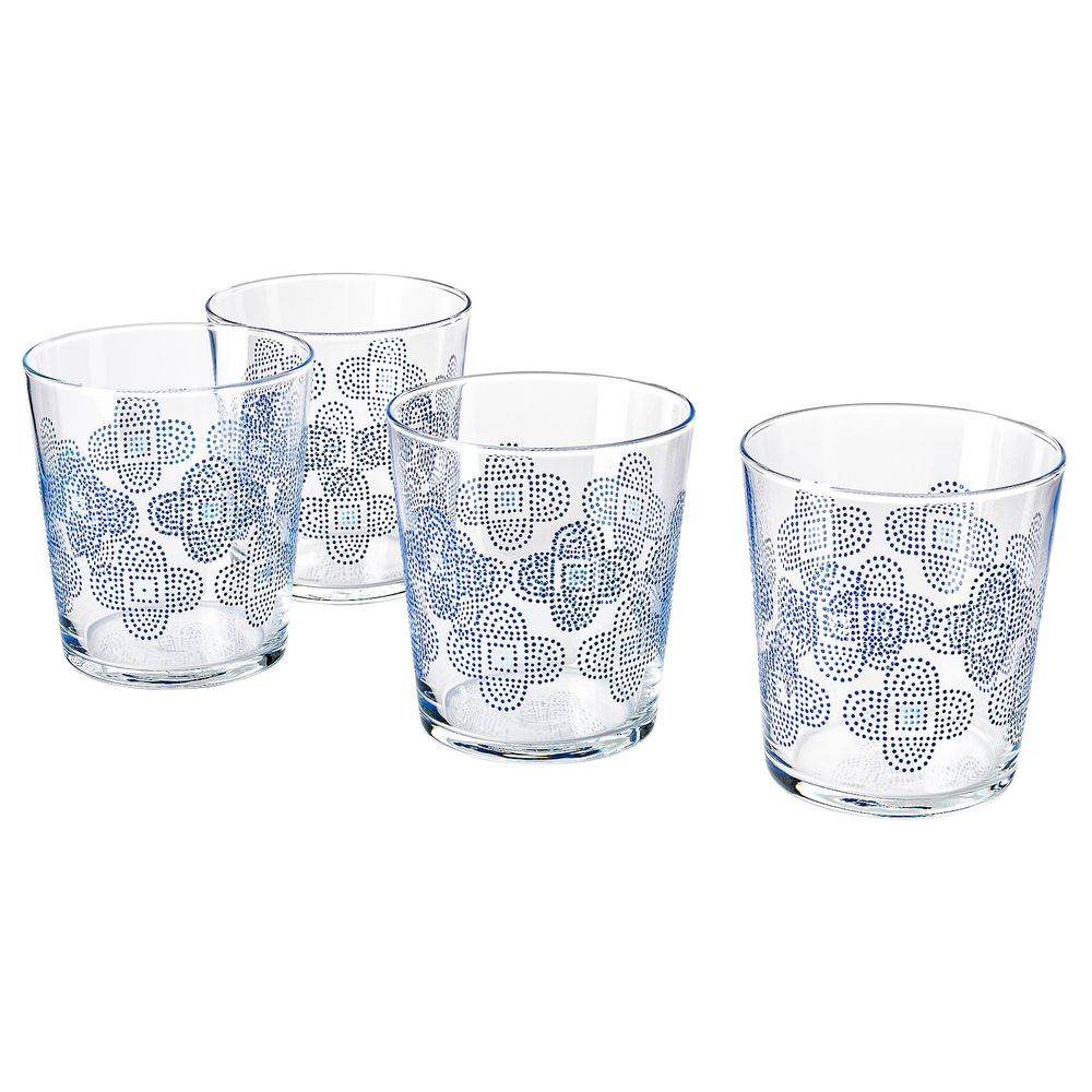 Стакан, стекло/с рисунком 30 сл IKEA VATTENDANS ВАТТЕНДАНС 504.980.83 - фото 1