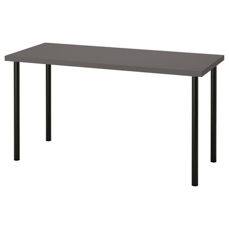 Письменный стол, темно-серый/черный 140x60 см IKEA LAGKAPTEN ЛАГКАПТЕН / ADILS АДИЛЬС 194.170.65