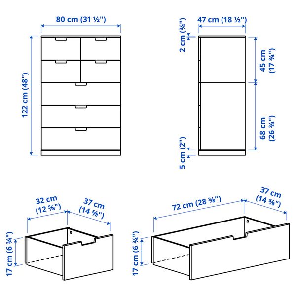 IKEA, дополнительный ракурс - схема-чертеж с размерами