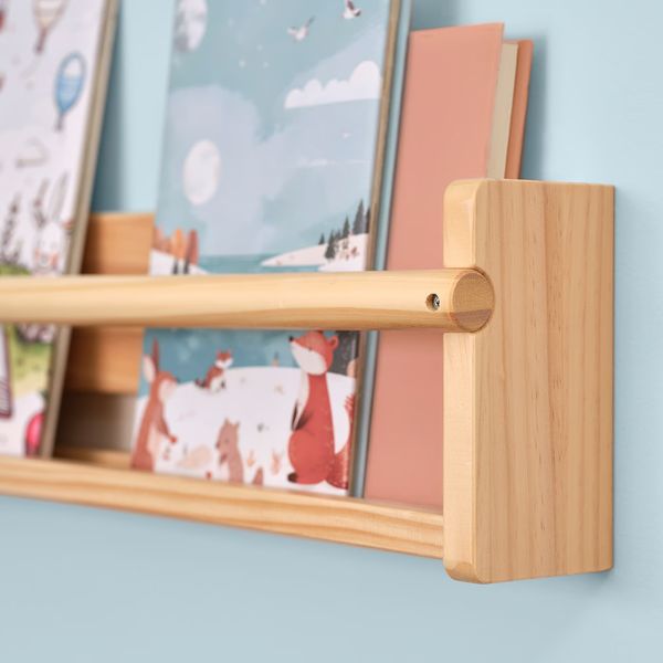 FLISAT Настенный модуль для хранения - светлая беленая сосна 70x9x16 см - фото 5