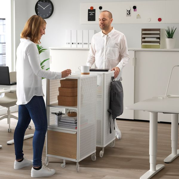 Модуль на колесах, сетка белый 41x101 см IKEA BEKANT БЕКАНТ 192.825.37 - фото 3