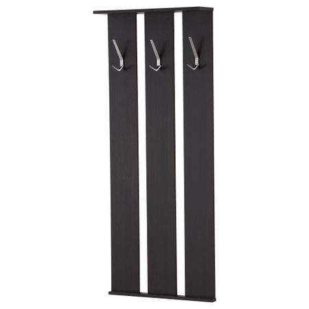 Настенная панель с крючками ТОДАЛЕН, черно-коричневый