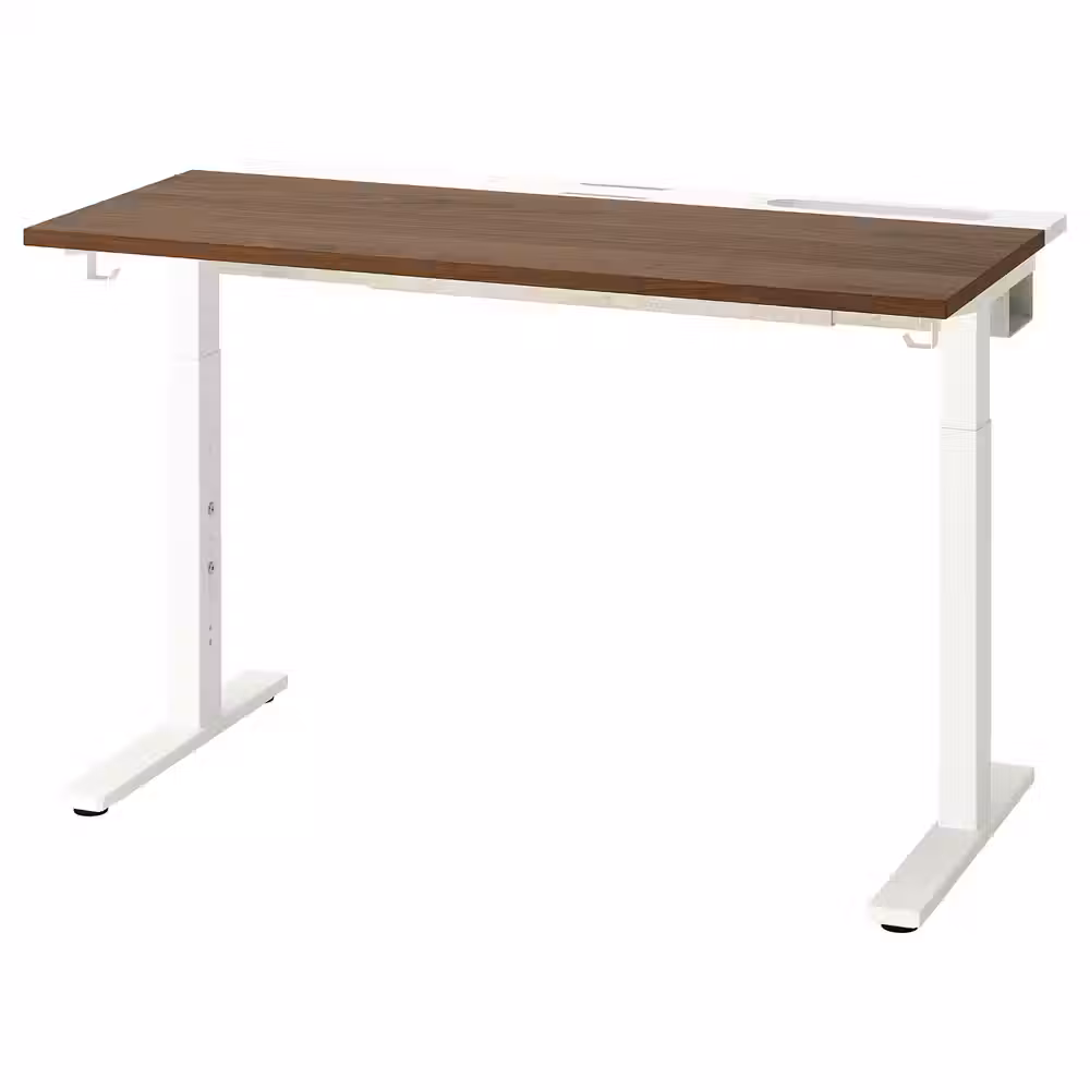 MITTZON МИТТЗОН Письменный стол - шпон грецкого ореха/белый 120x60 см - фото 1