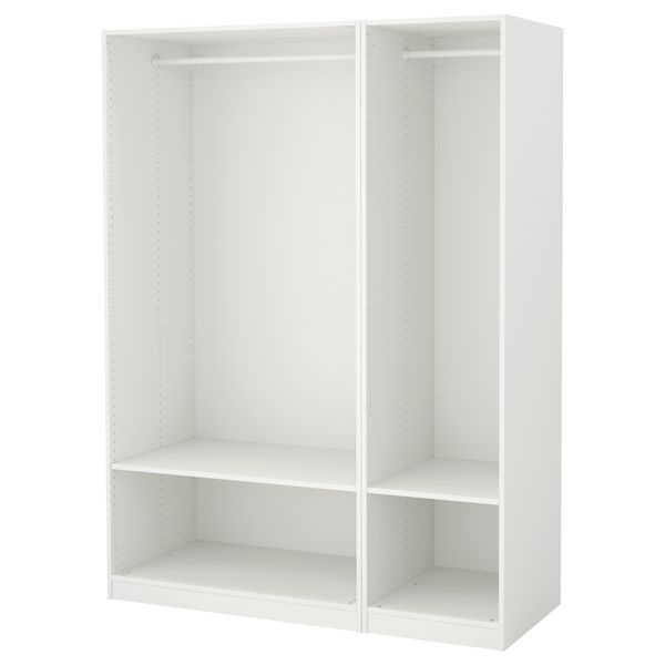 Гардероб, белый, 150x58x201 см IKEA PAX ПАКС 491.284.60 - схема-чертеж с размерами