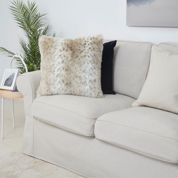 Чехол на подушку, светло-коричневый/в горошек 50x50 см IKEA MIKALINA МИКАЛИНА 205.185.44 - схема-чертеж с размерами