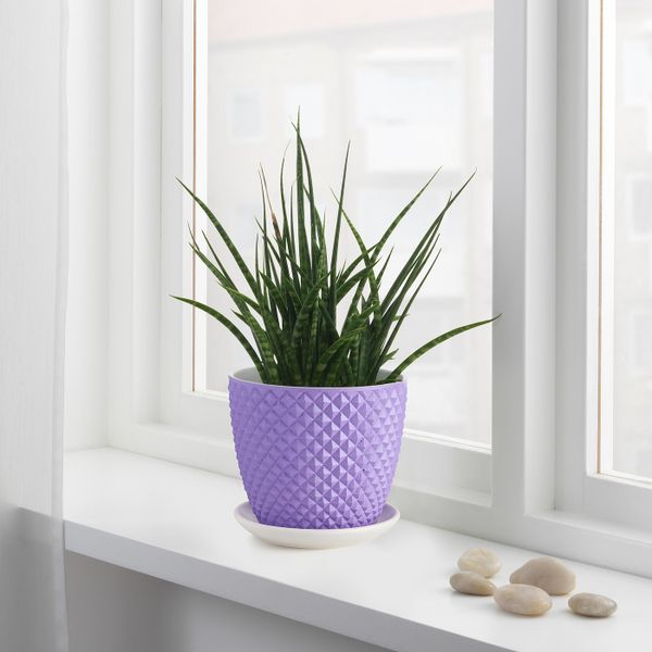 Горшок цветочный, сиреневый 12 см IKEA ПАЛСТЕРНАККА 604.659.92 - фото 2