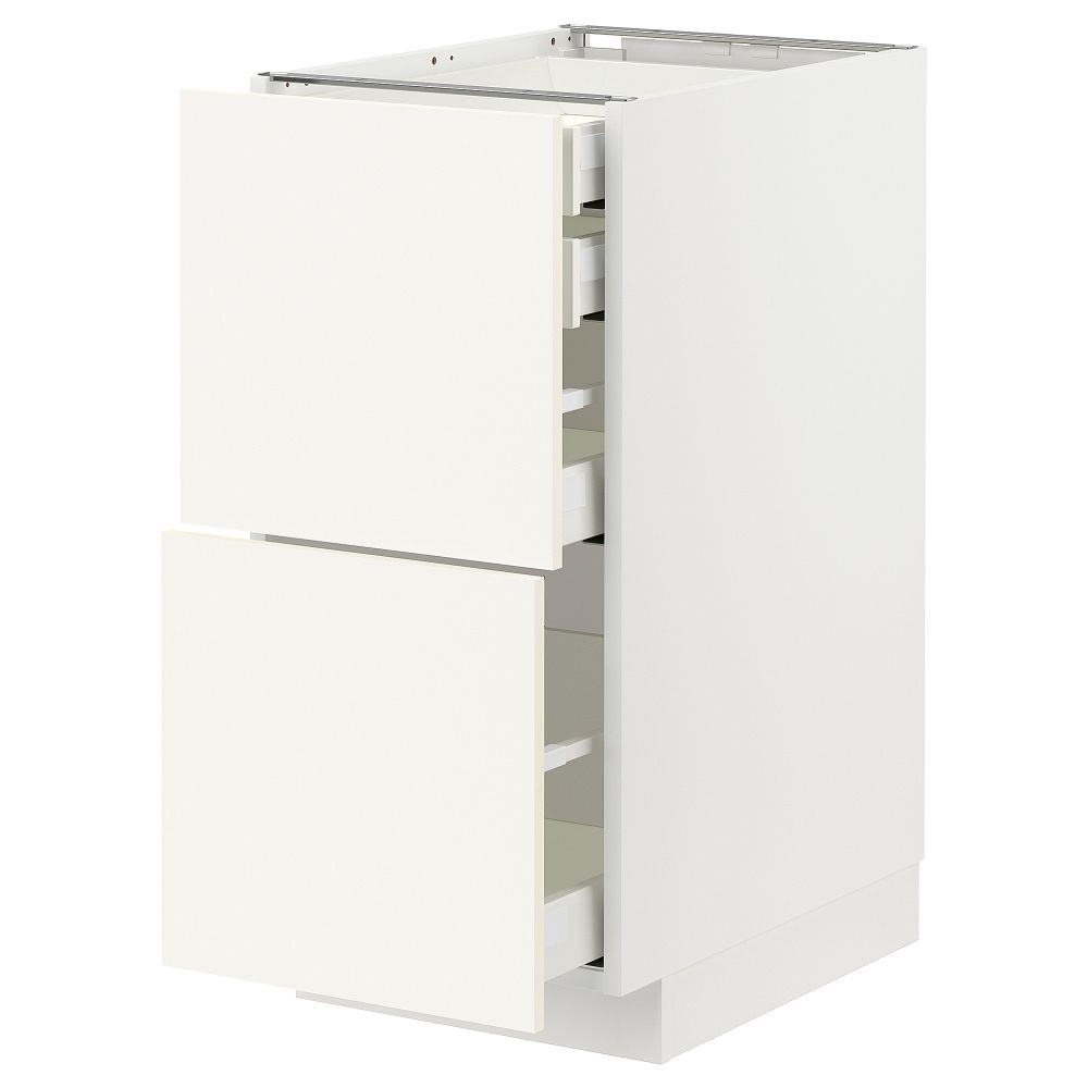 Напольный шкаф 2фасада,2низ, 1 средний, 1 встроенный ящик IKEA METOD МЕТОД, MAXIMERA МАКСИМЕРА 895.071.71 - фото 1