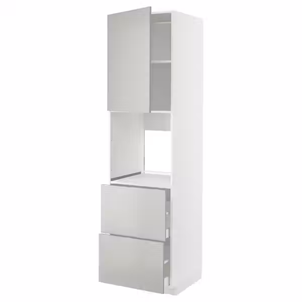 METOD / MAXIMERA Выс шкаф д/духовки+дв/2фрнт/2выс ящ - фото 1