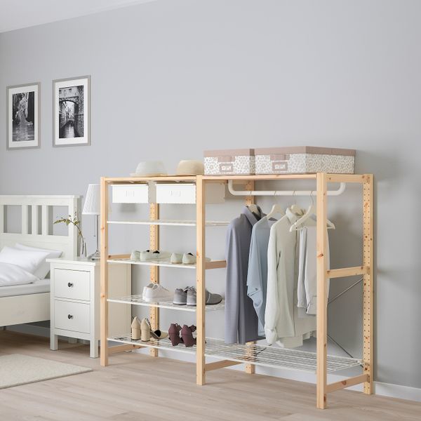 Стеллаж с полками, ящиками, штангой 174x50x124 см IKEA ИВАР 592.880.14 - фото 3