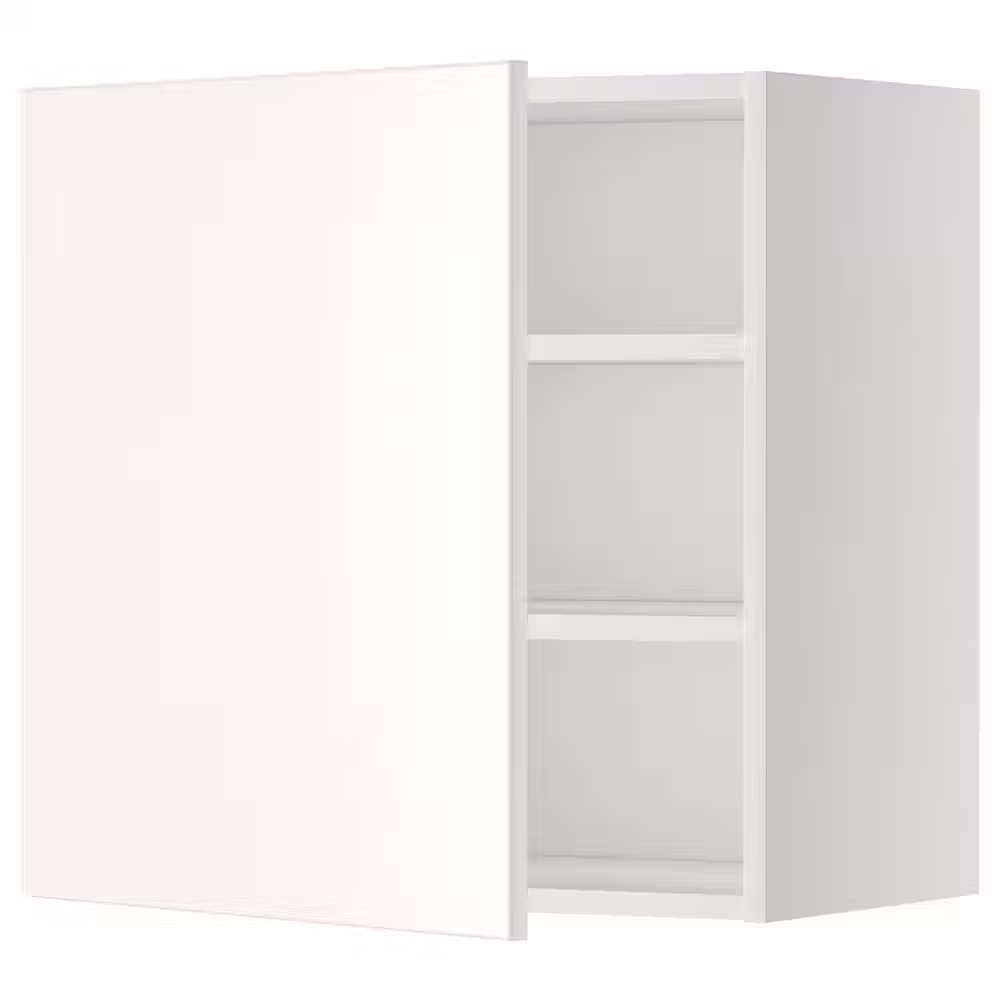 METOD Навесной шкаф с полками - белый/Veddinge белый 60x60 см - фото 1