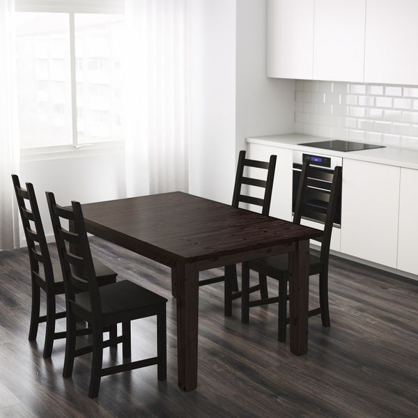 Раздвижной стол, коричнево-чёрный 147/204x95 см IKEA STORNÄS СТУРНЭС 403.714.09 - фото 2