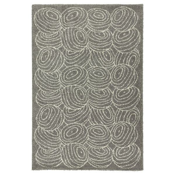 Ковер, длинный ворс НОРДИС, серый (133x195 см) - фото 1