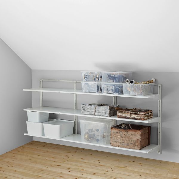 Настенная шина/полки, белый 190x41x87 см IKEA АЛЬГОТ 692.303.34 - фото 1