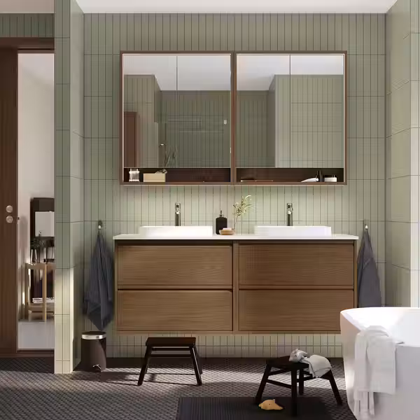 ÄNGSJÖN ЭНГШЁН / BACKSJÖN БАККШЁН Шкаф п-раковину/раковины/смесители - фото 2