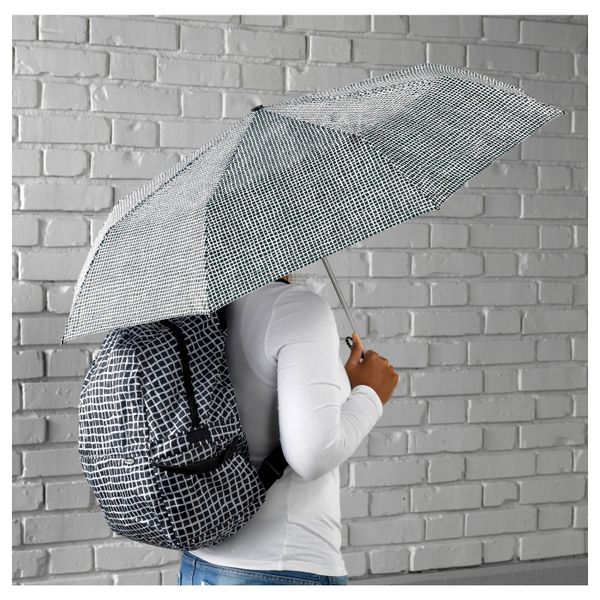 Зонт, складной черный-белый IKEA КНЭЛЛА 203.791.28 - схема-чертеж с размерами