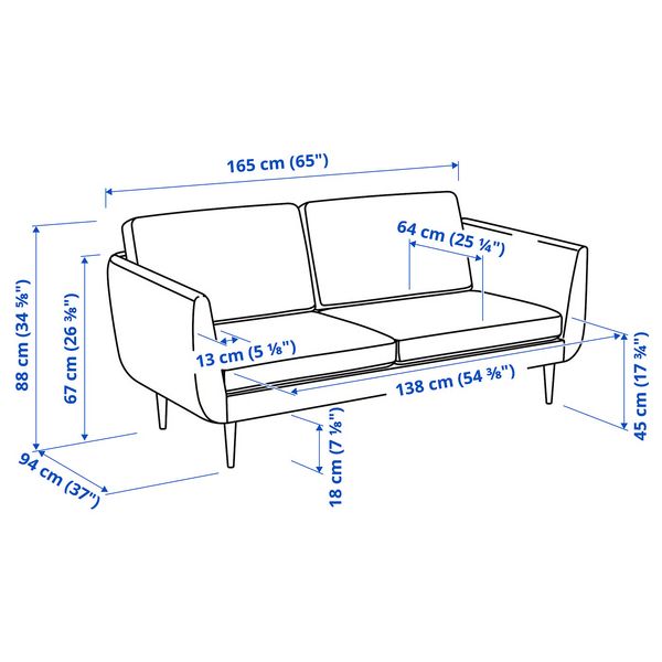 IKEA, дополнительный ракурс - схема-чертеж с размерами