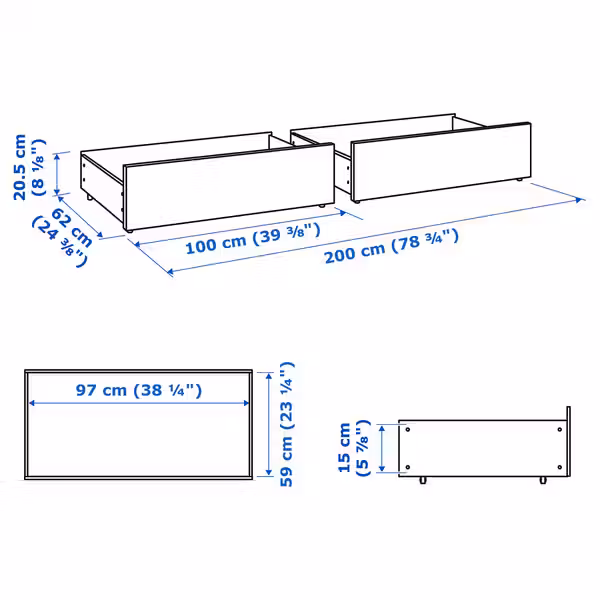 IKEA, дополнительный ракурс - схема-чертеж с размерами
