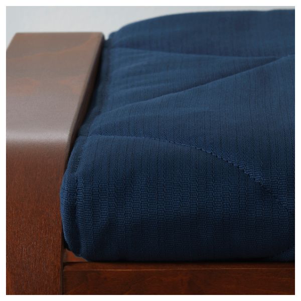 Табурет для ног ПОЭНГ, классический коричневый, Эдум темно-синий - фото 3