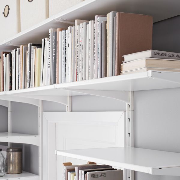 Настенная шина/полки, белый 242x41x199 см IKEA АЛЬГОТ 992.302.38 - фото 3