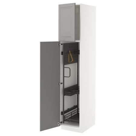 Высокий шкаф с отделением для аксессуаров для уборки IKEA METOD МЕТОД 195.738.00