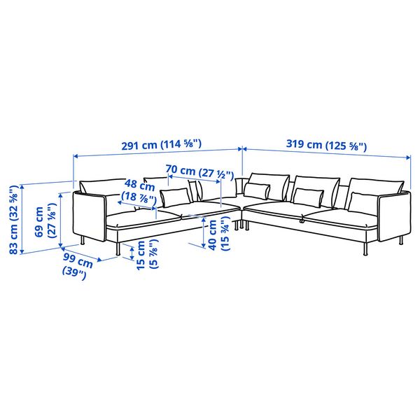 IKEA, дополнительный ракурс - схема-чертеж с размерами