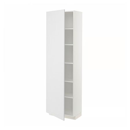 METOD Высокий шкаф с полками - белый/Stensund белый 60x37x200 см