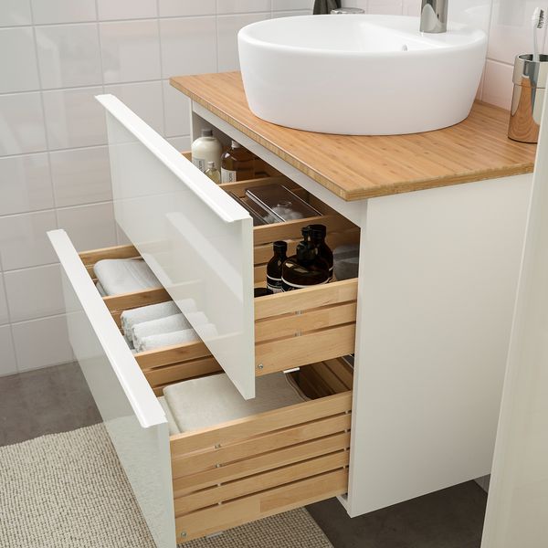 Комплект мебели для ванной, 6 предмета, 82 cm IKEA GODMORGON ГОДМОРГОН, TOLKEN ТОЛКЕН, TÖRNVIKEN ТОРНВИКЕН 193.045.01 - фото 4