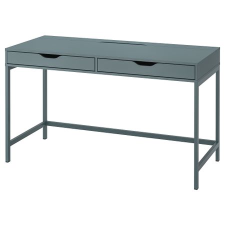 Письменный стол, серо-бирюзовый, 132x58 см IKEA ALEX АЛЕКС 804.838.05