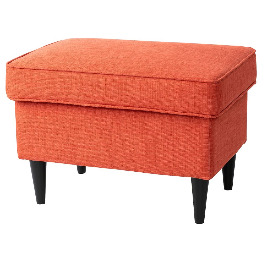 Табурет для ног, Шифтебу темно-оранжевый IKEA STRANDMON СТРАНДМОН 505.271.94 - фото 1