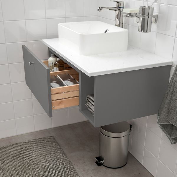 Открытый шкаф, Гилльбурен темно-серый 20x45x29 см IKEA GODMORGON ГОДМОРГОН 204.927.42 - схема-чертеж с размерами