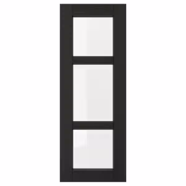 LERHYTTAN Стеклянная дверь - черная морилка 30x80 см - фото 1