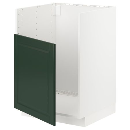 Шкаф под мойку БРЕДШЁН, белый/Будбин темно-зеленый 60x60 см IKEA METOD МЕТОД 793.128.62