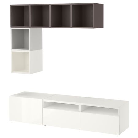 Комбинация для ТВ, 180x40x170 cm IKEA EKET ЭКЕТ, BESTÅ БЕСТО 392.044.21