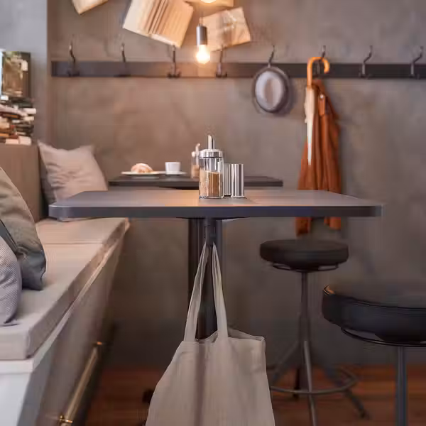 STENSELE Барный стол - антрацит/антрацит 70x70 см - фото 3