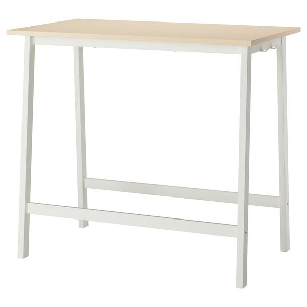 MITTZON Конференц-стол - березовый шпон/белый 120x68x105 см - фото 1