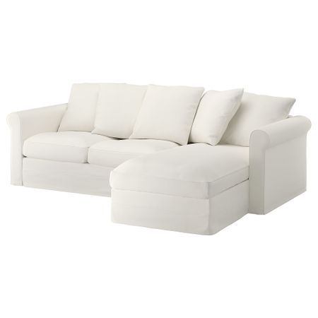 3-местный диван с козеткой, Inseros белый IKEA GRÖNLID 194.071.46