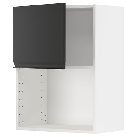 Навесной шкаф для СВЧ-печи, белый, Upplöv матовый антрацит, 60x80 см IKEA METOD МЕТОД 494.937.55