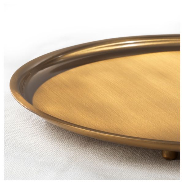 Тарелка для свечи БЕЛЕВАД, желтая медь (22 см) - схема-чертеж с размерами