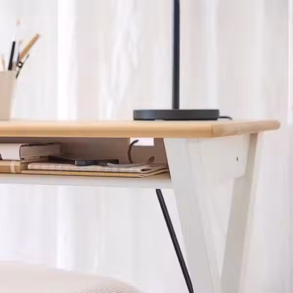 BOLLPOJKE БОЛЛПОЙКЕ Письменный стол - сосна/белый 90x55 см - фото 8