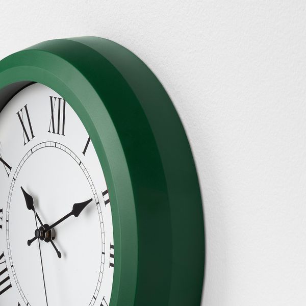 Настенные часы, зеленый 25 см IKEA NUFFRA НУФРА 704.764.62 - схема-чертеж с размерами