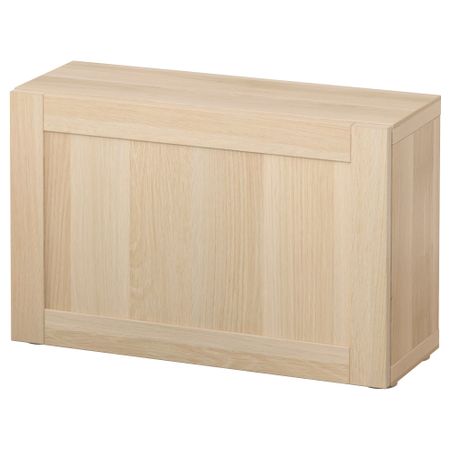 Стеллаж с дверью БЕСТО, Ханвикен под беленый дуб (60x20x38 см)