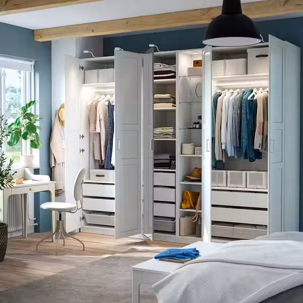 PAX / KAMMARTORP/TYSSEDAL КАММАРТОРП/ТИСС Гардероб, комбинация - схема-чертеж с размерами