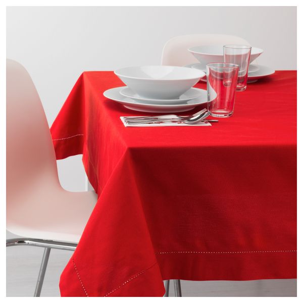 Скатерть ВИНТЕР 2017, ярко-красный (145x320 см) - схема-чертеж с размерами